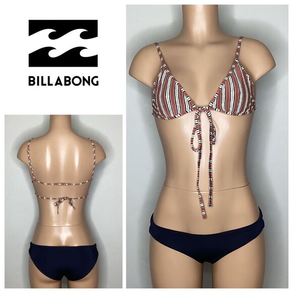 New. Billabong stripe bikini. M/S. Retails $99 - Picture 1 of 11